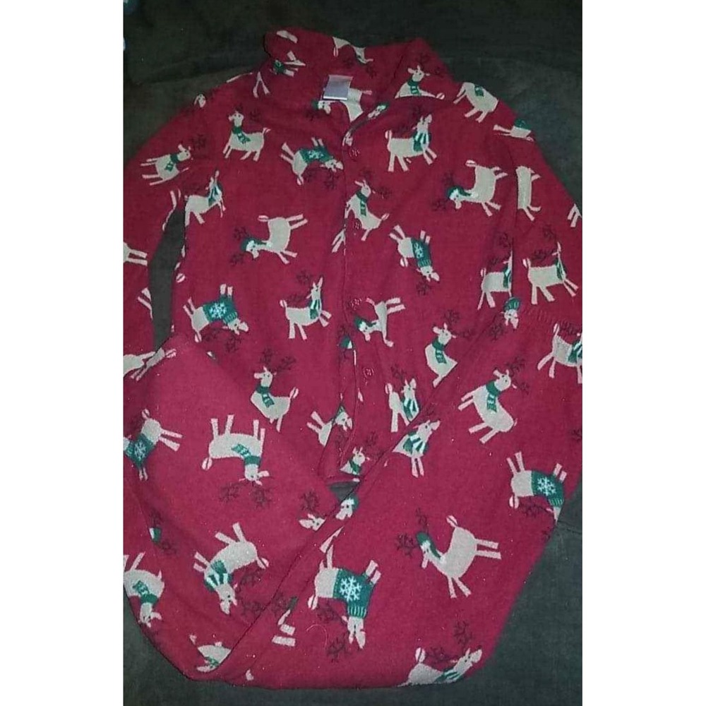 Gymboree reindeer fleece‎ pajamas Christmas holiday size 5 6